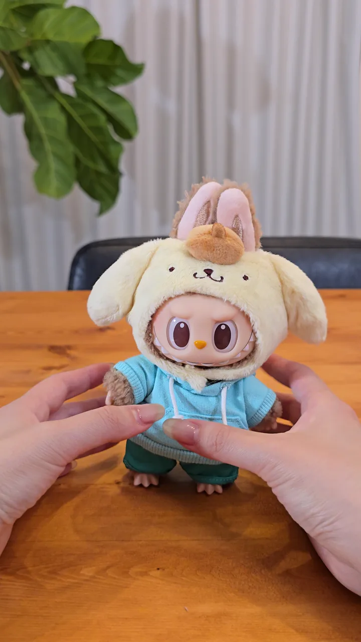 フードを直して立たせたポムポムプリンラブブ